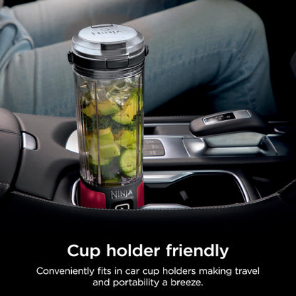 Ninja Blast Portable Blender & Accessories, Cordless, 18oz. Vessel, Personal Blender for Shakes & Smoothies, Leakproof Lid & Sip Spout, USB-C Cord, Dishwasher Safe Parts, BPA Free, Red, CL155ARD