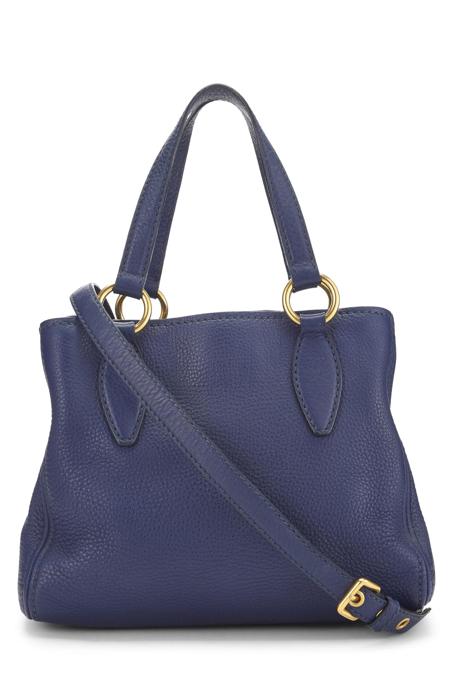 Miu Miu, Pre-Loved Blue Leather Convertible Handbag Small, Blue