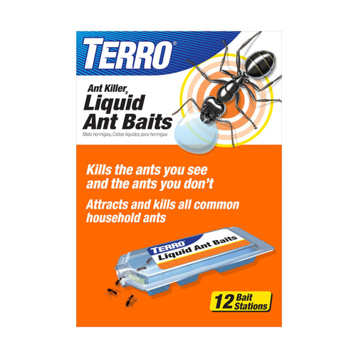 TERRO Ant Killer Bait Stations T300B - Liquid Bait to Eliminate Ants - 12 Count Stations for Effective Indoor Ant Control