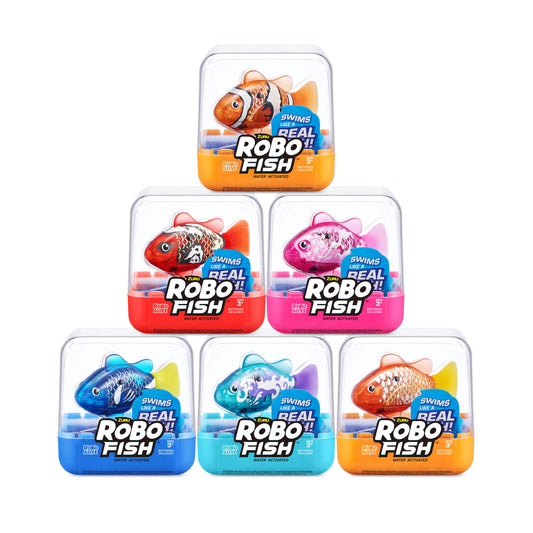 Robo Alive Robo Fish Robotic Swimming Fish (Pink + Golden) by ZURU Water Activated, Changes Color, Comes with Batteries, Amazon Exclusive (2 Pack) Series 3