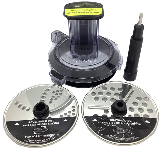 MUST READ Details - Compact Size - Ninja Chute Feed Lid Slicer Shredder Grater Discs for 40oz Bowl BL491 BL492 BL493 BL494 CT670V CT671AV CT672A CT672V Blender
