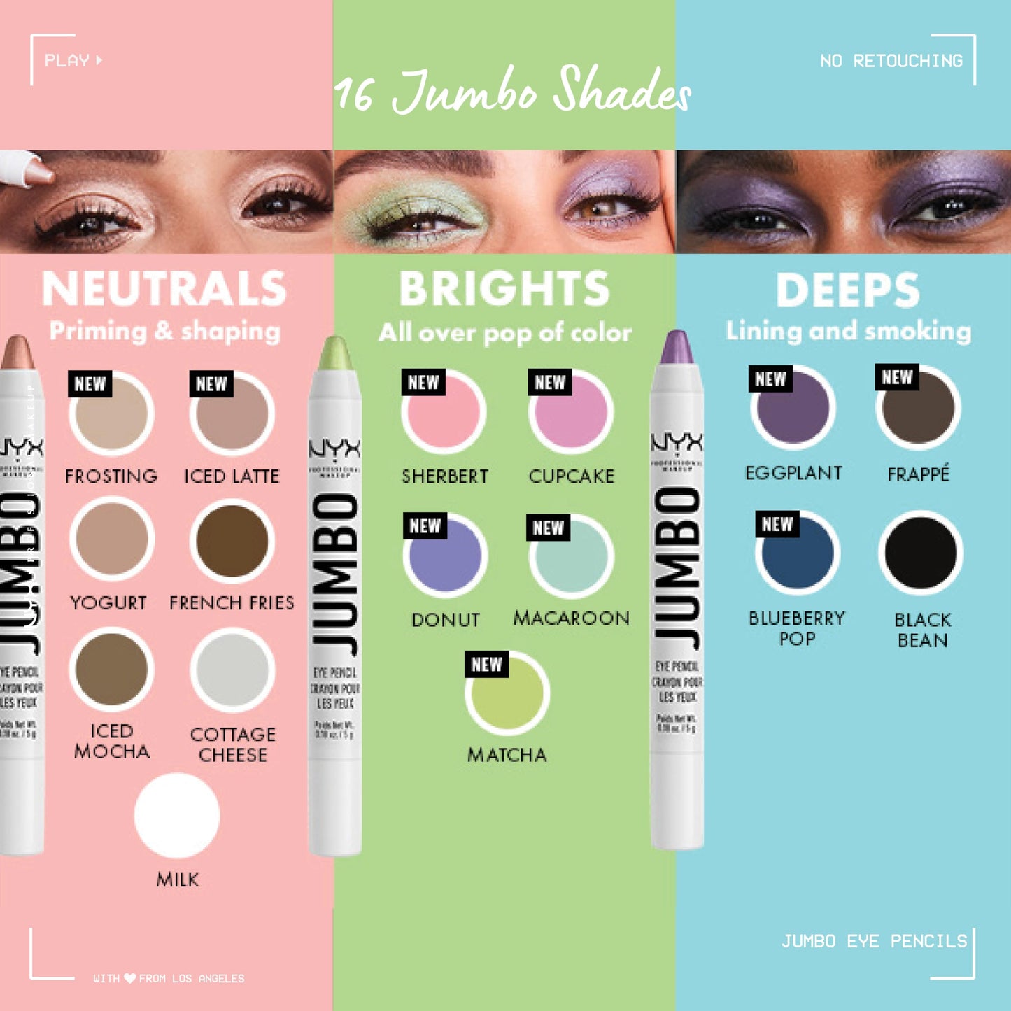 NYX PROFESSIONAL MAKEUP Jumbo Eye Pencil, Blendable Eyeshadow Stick & Eyeliner Pencil - Matcha (Green)