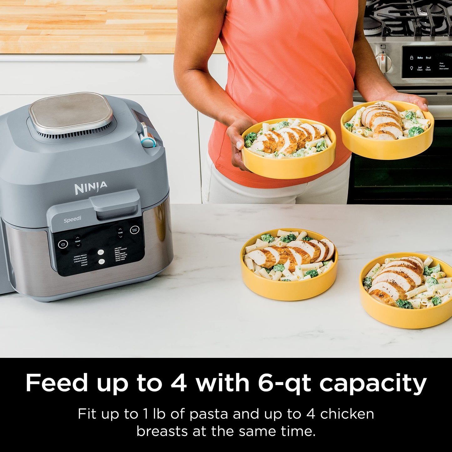 Ninja SF301 Speedi Rapid Cooker & Air Fryer, 6-Quart Capacity, 12-in-1 Functions to Steam, Bake, Roast, Sear, Sauté, Slow Cook, Sous Vide & More, 15-Minute Speedi Meals All In One Pot, Sea Salt Gray