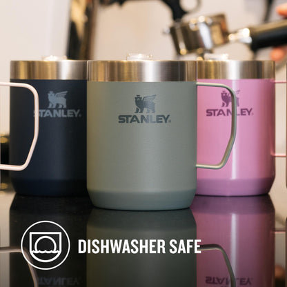 Stanley Classic Legendary Camp Travel Mug 0.23L - Keeps 1 Hour Hot - 2 Hours Cold - Dishwasher Safe - Stainless Steel Camping Mug - BPA-Free Coffee Cup - Shale
