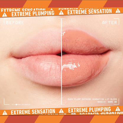 NYX PROFESSIONAL MAKEUP Duck Plump High Pigment Lip Gloss, Lip Plumper Gloss with Spicy Ginger - Bangin Bare