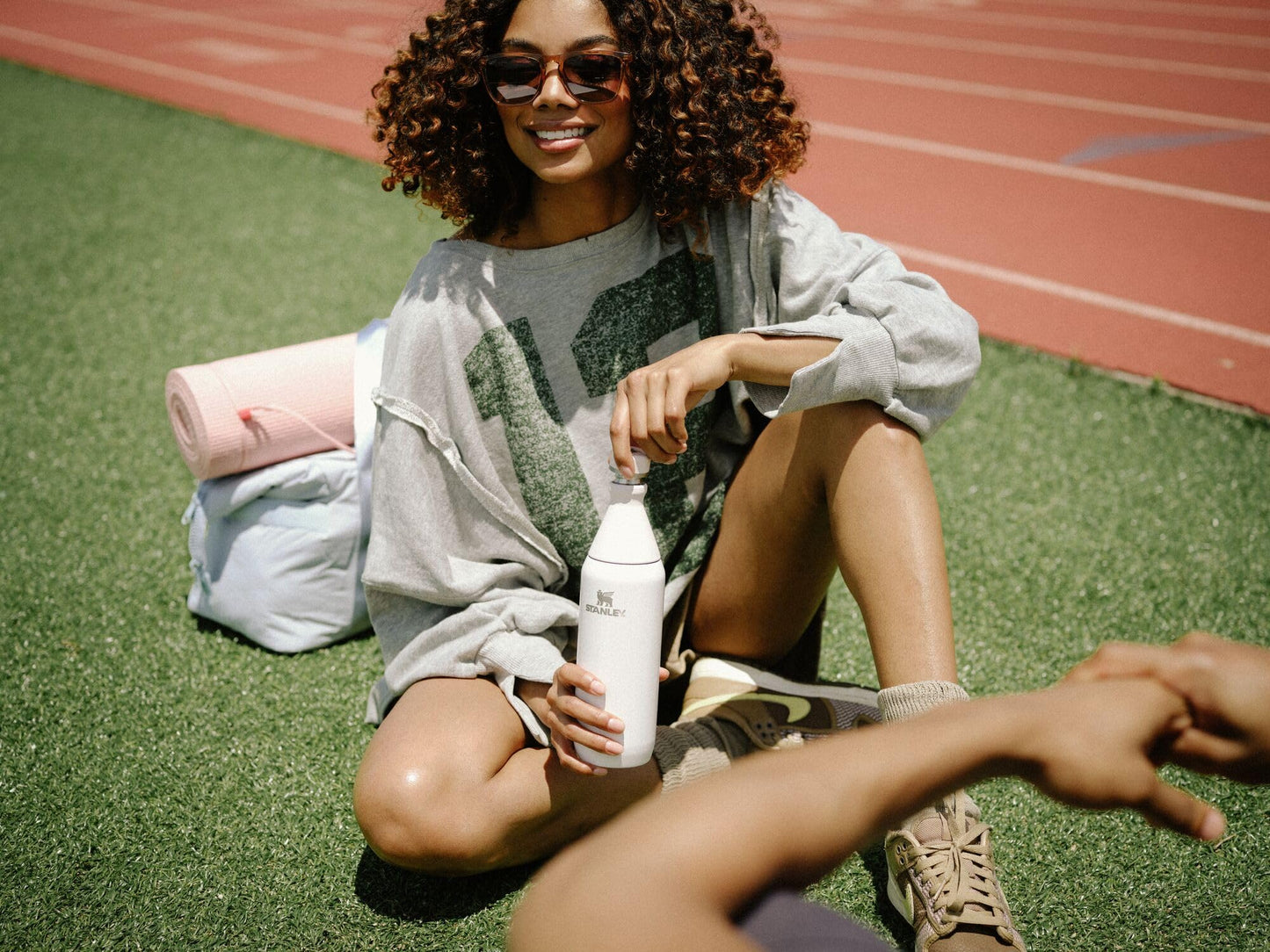 Stanley All Day Slim Bottle 20 oz | Twist off Lid with Leakproof Seal | Slim Design for Travel and Gym | Insulated Stainless Steel Water Bottle | BPA-Free | Pomelo Gloss
