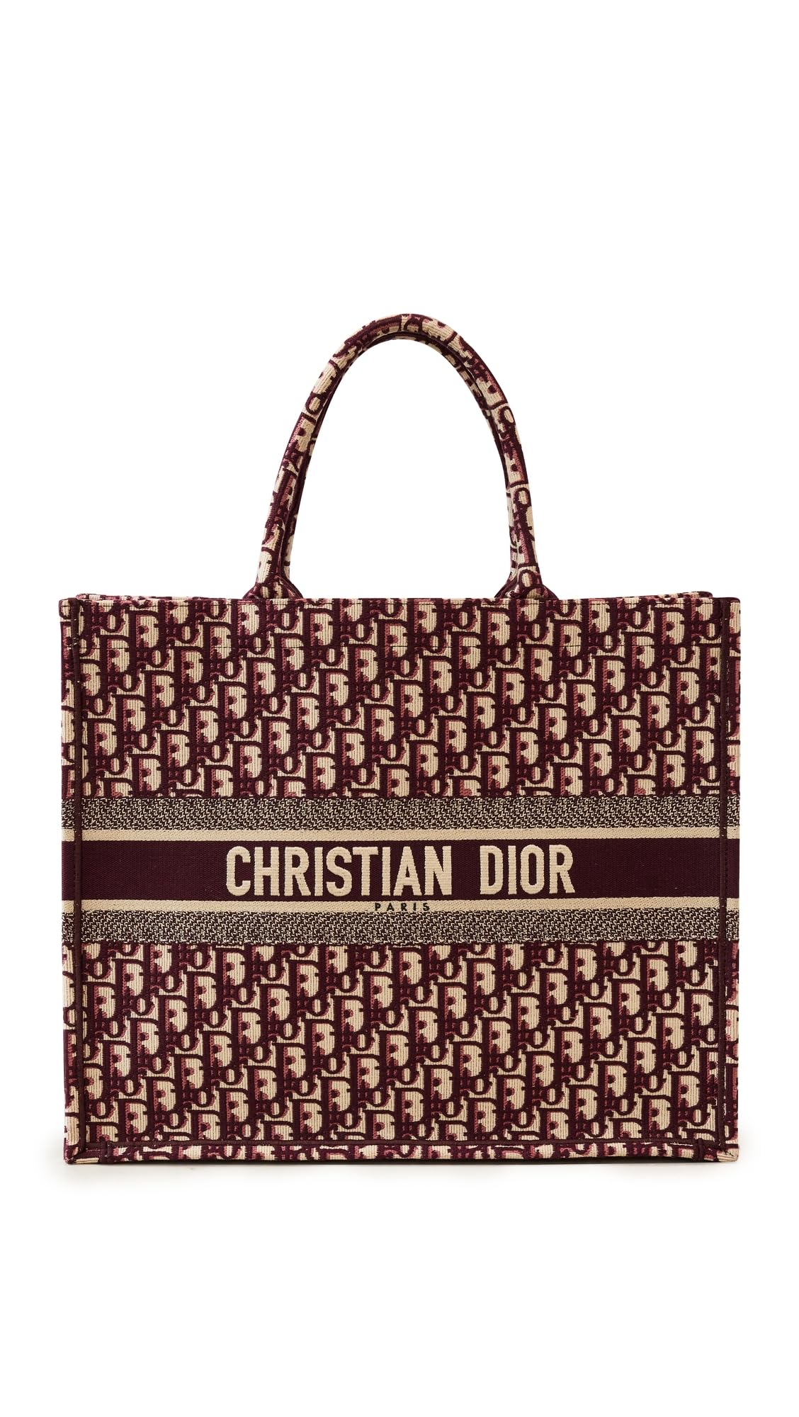 Dior Women's Pre-Loved Large Book Tote, Oblique, Red, One Size
