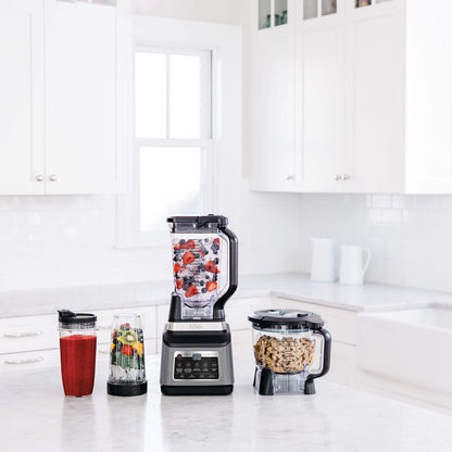 Ninja BN801C, Professional Plus Kitchen System With Auto-iQ, 72oz Pitcher, Black/Silver, 1400W (Canadian Version)