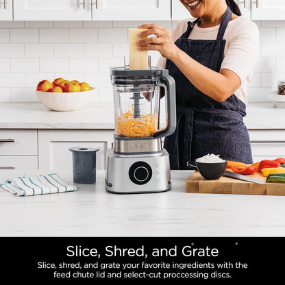 Ninja Blender & Food Processor Combo, Foodi Power Blender System for Smoothies, Bowls, Spreads & Shakes, 6 Functions, 72-oz Pitcher, To-Go Cups, Silver, SS401