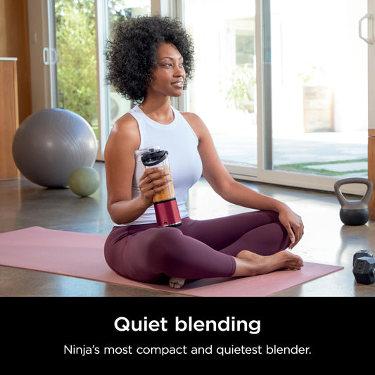 Ninja Blast Portable Blender & Accessories, Cordless, 18oz. Vessel, Personal Blender for Shakes & Smoothies, Leakproof Lid & Sip Spout, USB-C Cord, Dishwasher Safe Parts, BPA Free, Red, CL155ARD