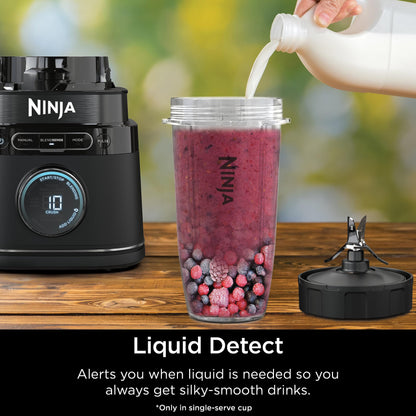 Ninja | All-in-One Blender & Food Processor | Best for Smoothies, Cookie Dough, Salsas, Cole Slaw & More | BlendSense Intelligence for Perfectly Smooth Results | 1800 Watt | Black | TB401