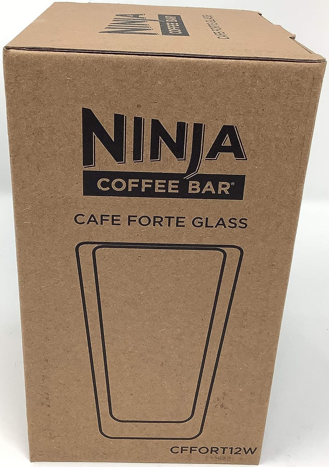 Ninja Genuine 12oz Double-Wall Thermo Insulated Tumbler Clear Glass Coffee Tea Cup For Cafe Bar Maker Forte Brew