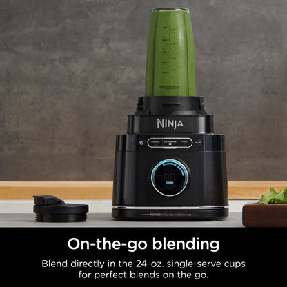 Ninja | All-in-One Blender & Food Processor | Best for Smoothies, Cookie Dough, Salsas, Cole Slaw & More | BlendSense Intelligence for Perfectly Smooth Results | 1800 Watt | Black | TB401