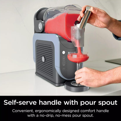 Ninja FS301 Professional Maker with RapidChill Technology, 88 oz Drink & Slushie Machine, 5 Preset Programs, Frozen Margaritas, Frappés, and More, Premium Accents, Black (Renewed)