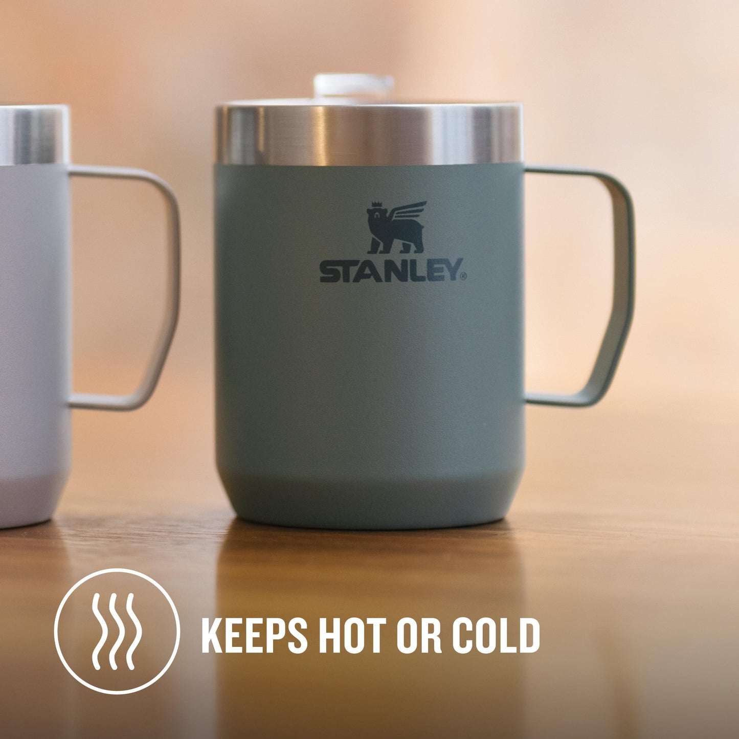 Stanley Classic Legendary Camp Travel Mug 0.23L - Keeps 1 Hour Hot - 2 Hours Cold - Dishwasher Safe - Stainless Steel Camping Mug - BPA-Free Coffee Cup - Shale