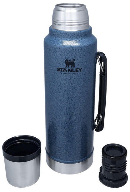 Stanley Classic Legendary Vacuum Bottle 1.5 qt | Wide Mouth with Leakproof Cup Lid | Keep Drinks Hot or Cold | Packable for Travel | Insulated Stainless Steel Thermos | BPA-Free | Hammertone Lake