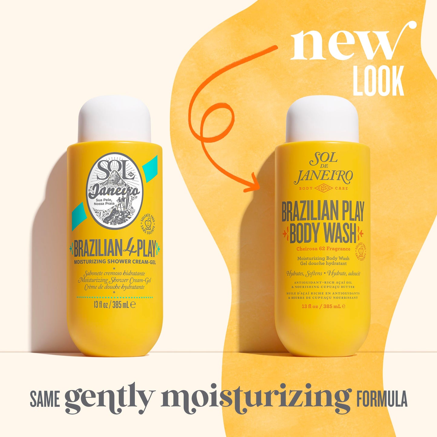 SOL DE JANEIRO Brazilian Play Body Wash & Bum Bum Body Scrub Shower Duo, Amazon Exclusive