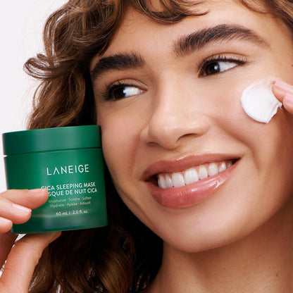 LANEIGE Cica Sleeping Mask: Soothing Overnight Mask with Centella & Fermented Forest Yeast Extract for Sensitive Skin & Moisture Barrier Repair