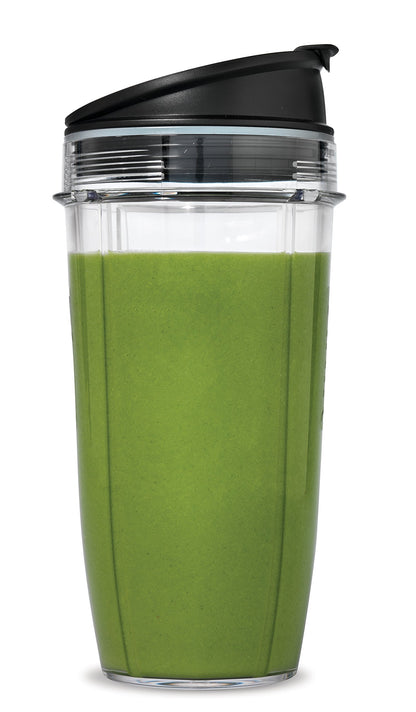 Nutri Ninja 24-Ounce BPA-Free Tritan Cup with Spout Lid, 2-Pack, XSK2424, Compatable with: BL45x/BL48x/BL49x/BL64x/BL68x/BN4xx/BN75x/BN8xx/BR6xx/ SS1xx/SS15x/SS3xx/SS4xx/CB1xx/CB3xx/CB4xx/TB3xx/TB4xx