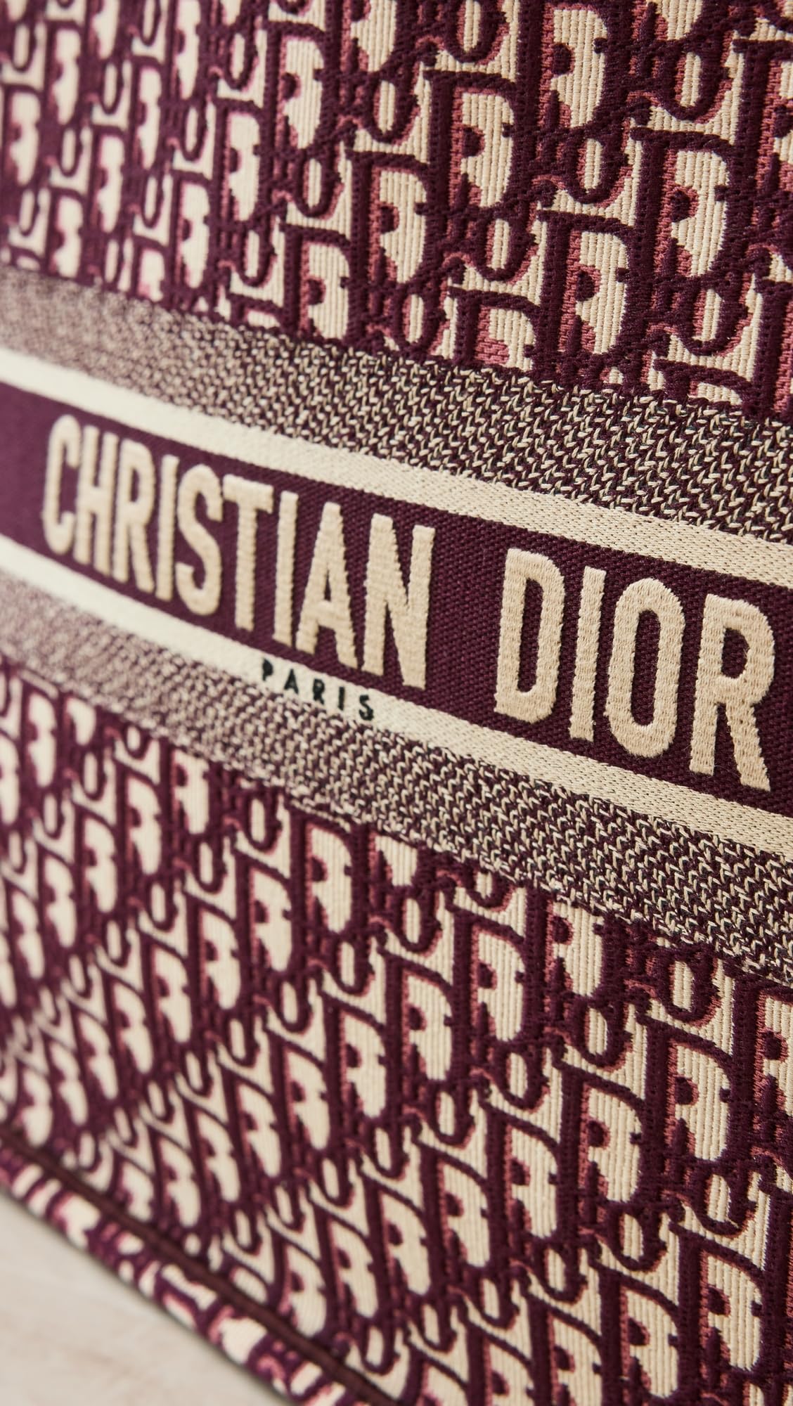 Dior Women's Pre-Loved Large Book Tote, Oblique, Red, One Size