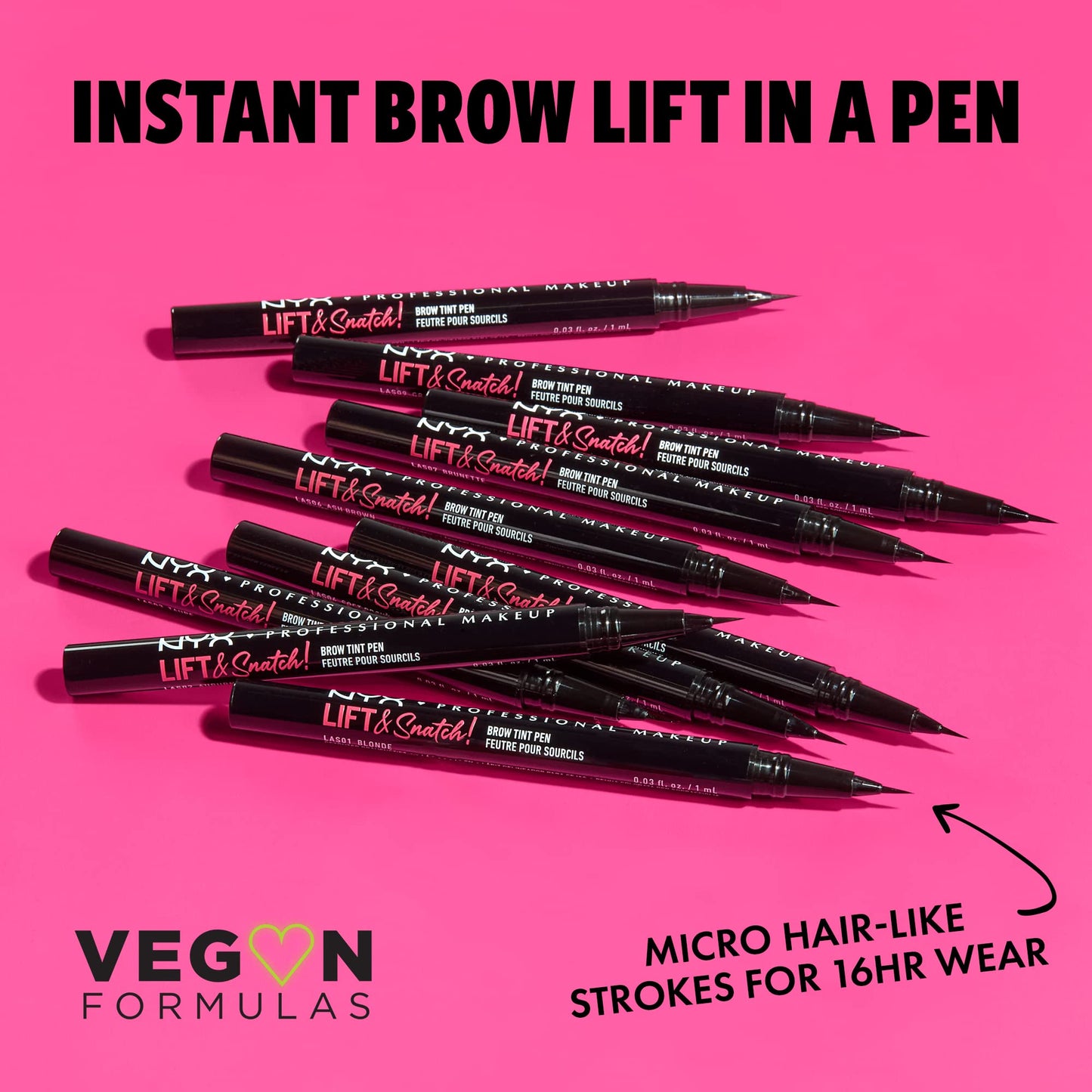 NYX Lift & Snatch Eyebrow Tint Pen Bundle - Espresso and Gray Black
