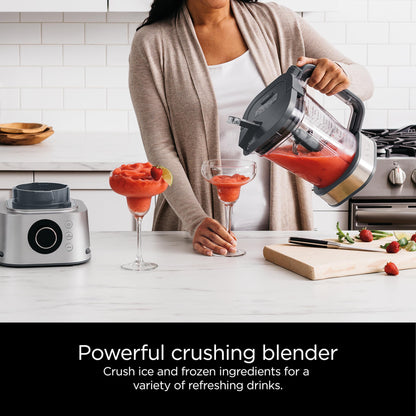 Ninja Blender & Food Processor Combo, Foodi Power Blender System for Smoothies, Bowls, Spreads & Shakes, 6 Functions, 72-oz Pitcher, To-Go Cups, Silver, SS401