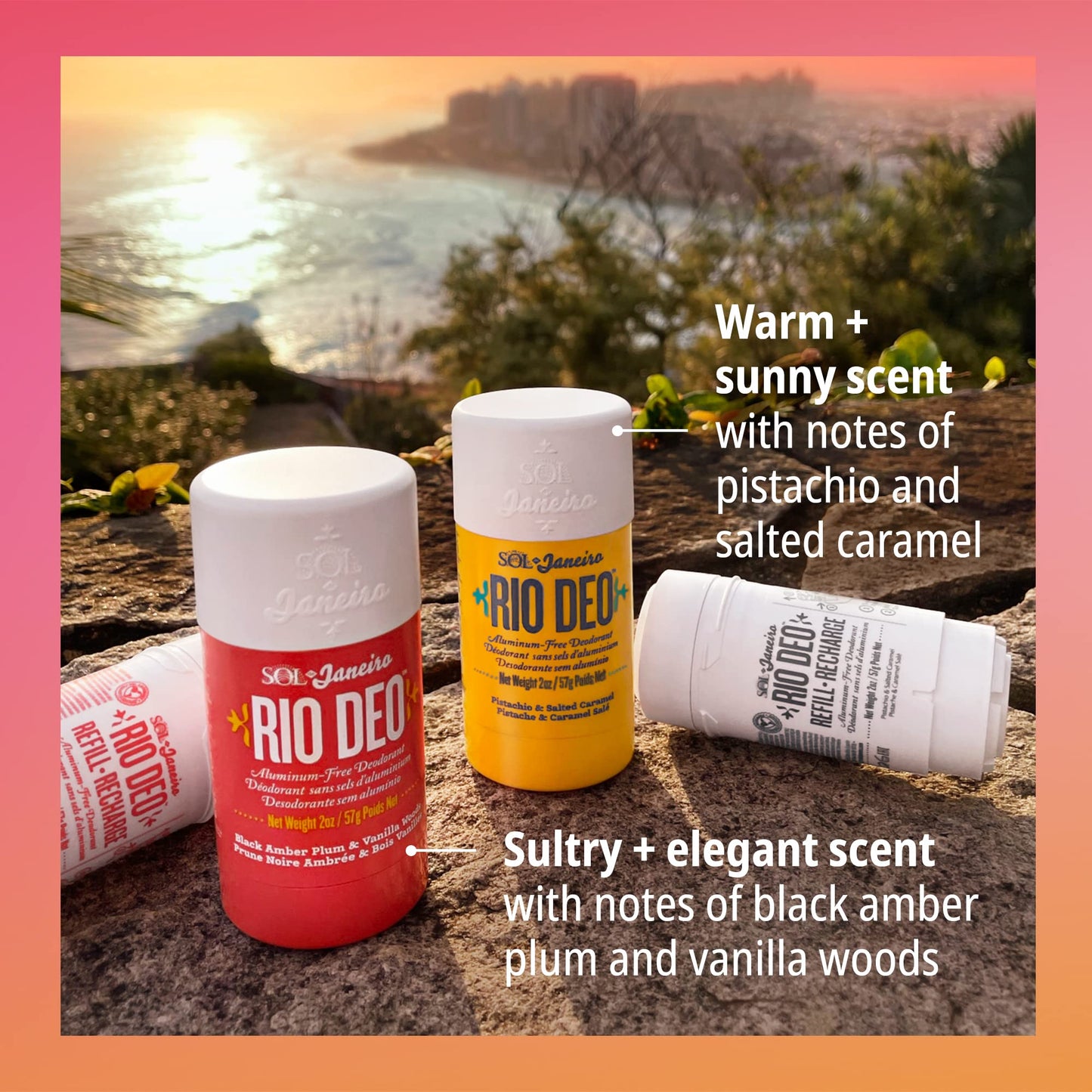 SOL DE JANEIRO Cheirosa 40 Rio Deo Aluminum-Free Deodorant with Refill Cartridge, Amazon Exclusive