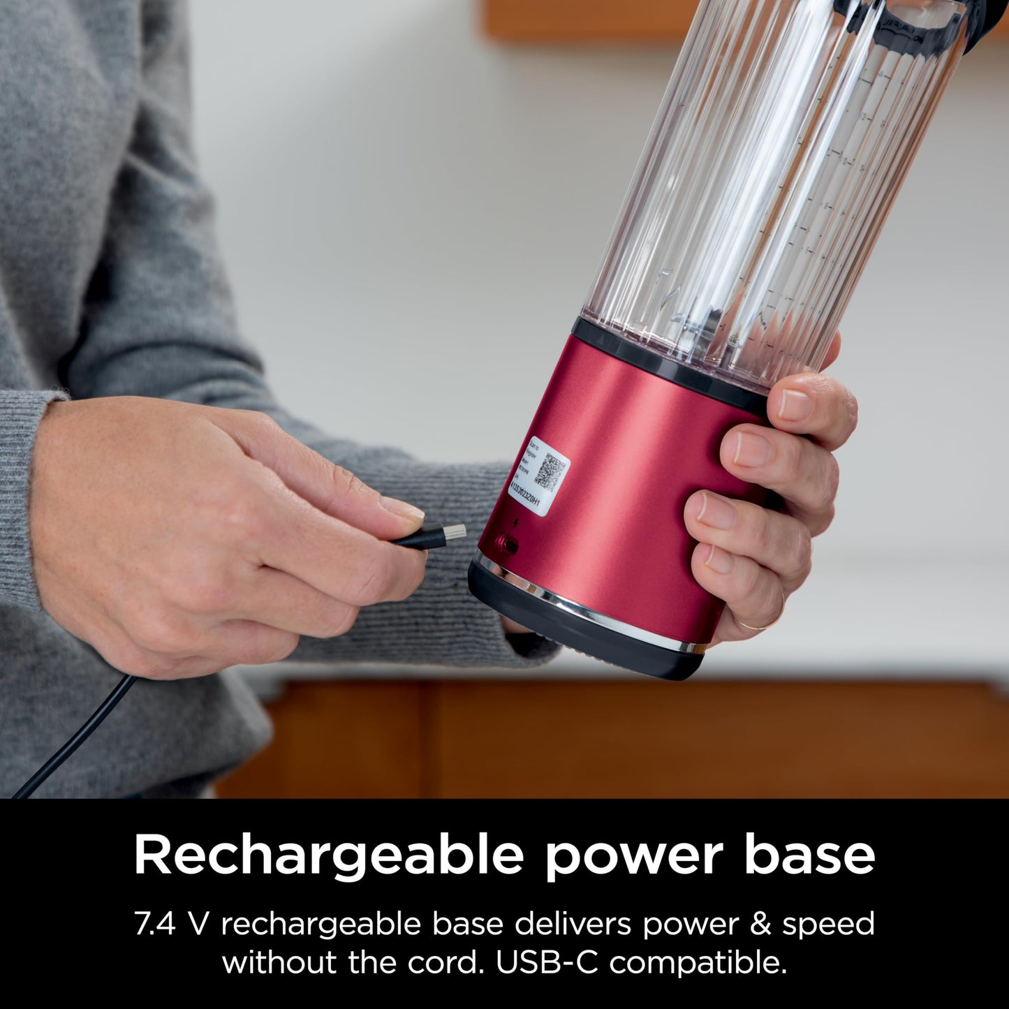 Ninja Blast Portable Blender & Accessories, Cordless, 18oz. Vessel, Personal Blender for Shakes & Smoothies, Leakproof Lid & Sip Spout, USB-C Cord, Dishwasher Safe Parts, BPA Free, Red, CL155ARD