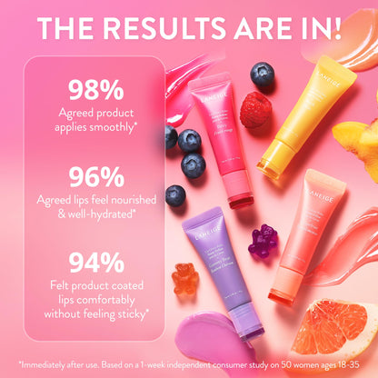 LANEIGE Lip Glowy Balm, Peach: Sheer Tinted Lip Moisturizer with Shea Butter, for Hydrating Shine & Soft Lips