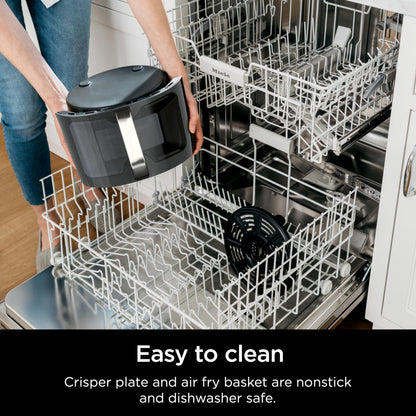Ninja EzView Air Fryer Max XL, 5.5-QT Capacity, 7 functions: Max Crisp, Air Roast, Bake, Reheat, Dehydrate, and more, up to 450°F, EzView Window, Grey, AF171C (Canadian Version)