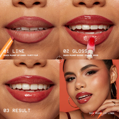 NYX PROFESSIONAL MAKEUP Duck Plump Plumping Lip Liner, Matte Pencil With Up To 10HR Wear, Nude Flip (Nude Lip Liner)