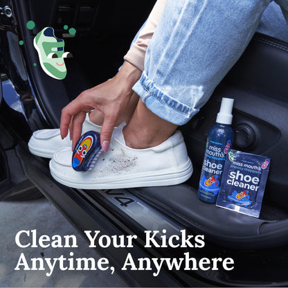 Miss Mouth's Messy Steppers Shoe Cleaner Brush - Remove Dirt, Grass, Scuffs from Rubber, Canvas, and Leather from the makers of Miss Mouth's Messy Eater Stain Treater