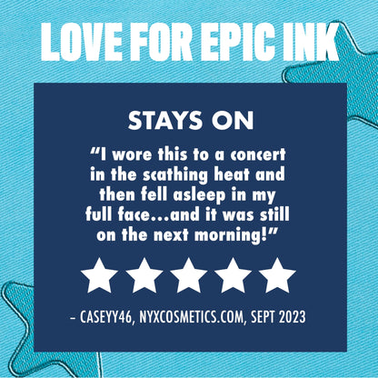 NYX PROFESSIONAL MAKEUP Epic Ink Liner, Waterproof Liquid Eyeliner - Black, Vegan Formula