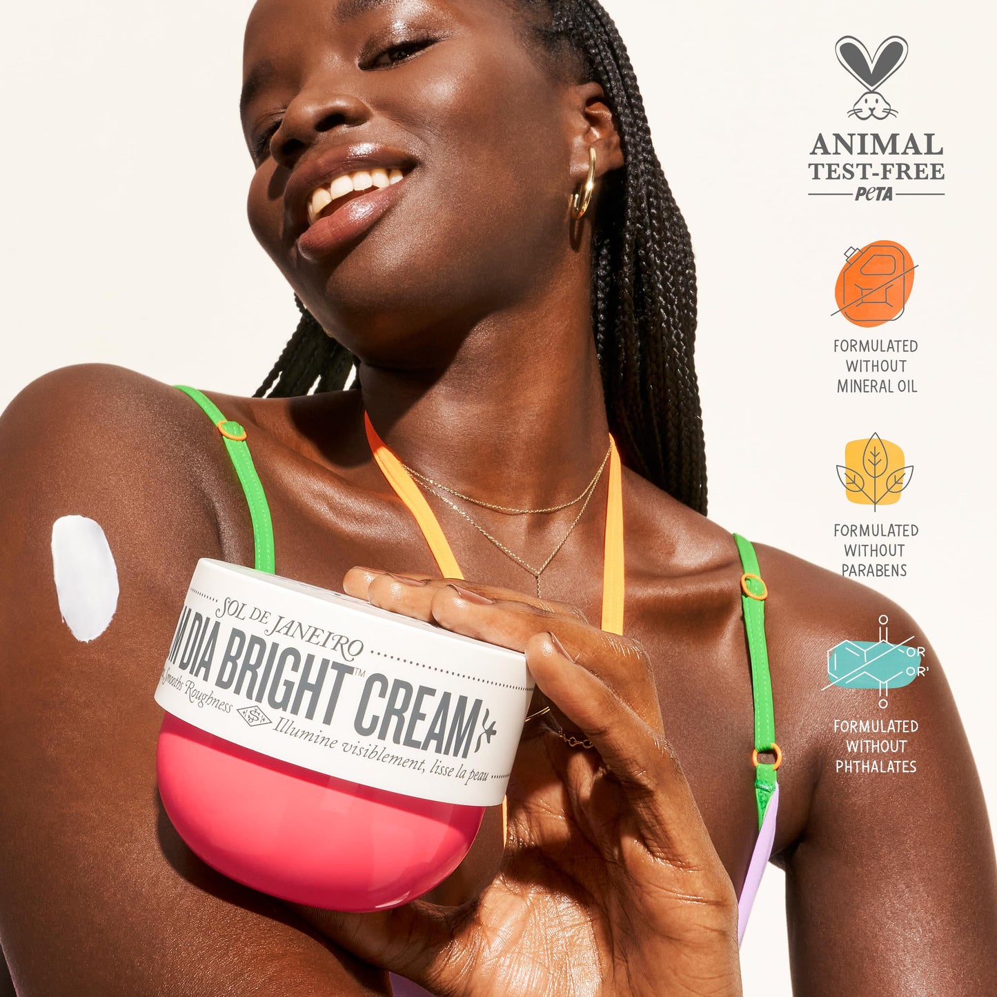 SOL DE JANEIRO Visibly Brightening and Smoothing Bom Dia AHA Body Cream 240mL/8.1 fl oz.
