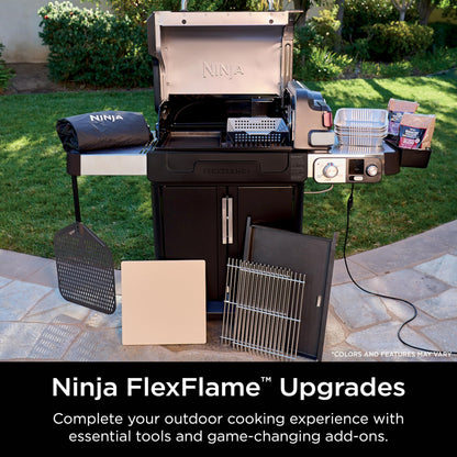 Ninja FlexFlame Upgrades Grease Tray Liners, Durable Aluminum, Disposable Drip Pans, Hassle-Free Cleanup, Set of 10, Compatible with PG300 Series, XSKGRSTRAYLNR