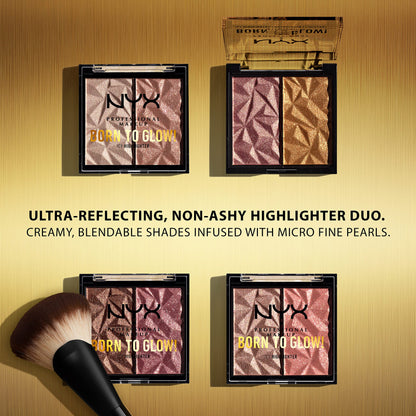 NYX PROFESSIONAL MAKEUP Born To Glow Icy Highlighter Duo - Bout The Bronze