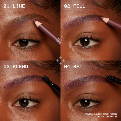 NYX PROFESSIONAL MAKEUP Powder Louder Eyebrow Pencil, Brow Pencil with Buildable Volume For Up To 12HR Wear, Vegan Formula - Taupe