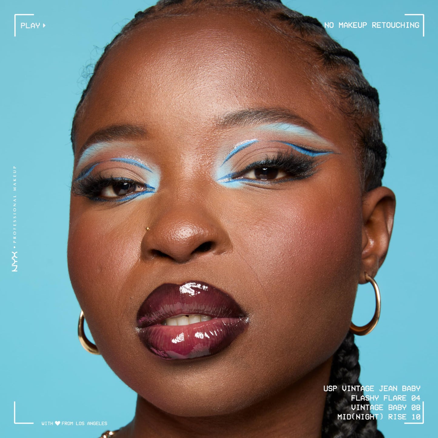 NYX PROFESSIONAL MAKEUP Epic Ink Glitz Liner, Waterproof Metallic Liquid Eyeliner with Vegan Formula - Denim Dazzle (Shimmer Deep Navy)