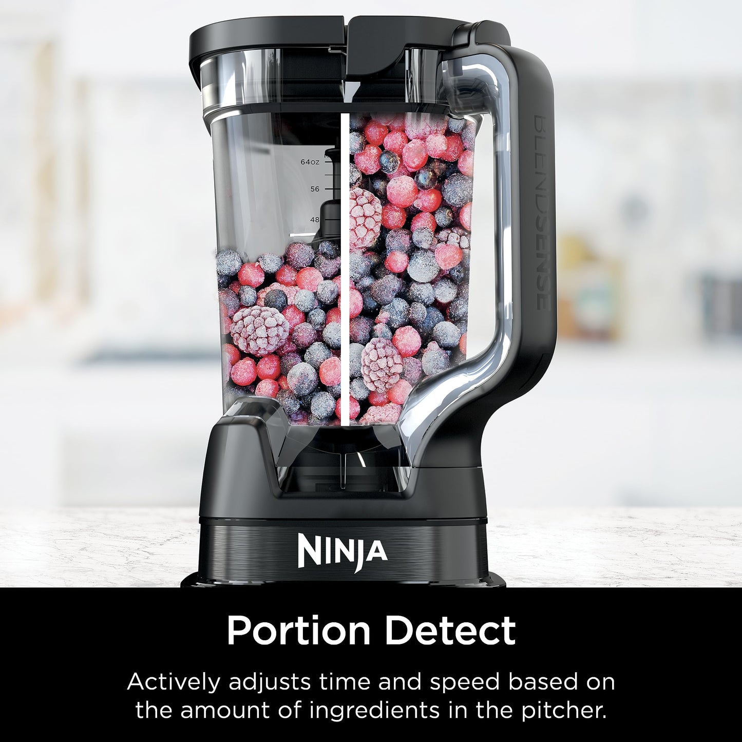 Ninja | All-in-One Blender & Food Processor | Best for Smoothies, Cookie Dough, Salsas, Cole Slaw & More | BlendSense Intelligence for Perfectly Smooth Results | 1800 Watt | Black | TB401