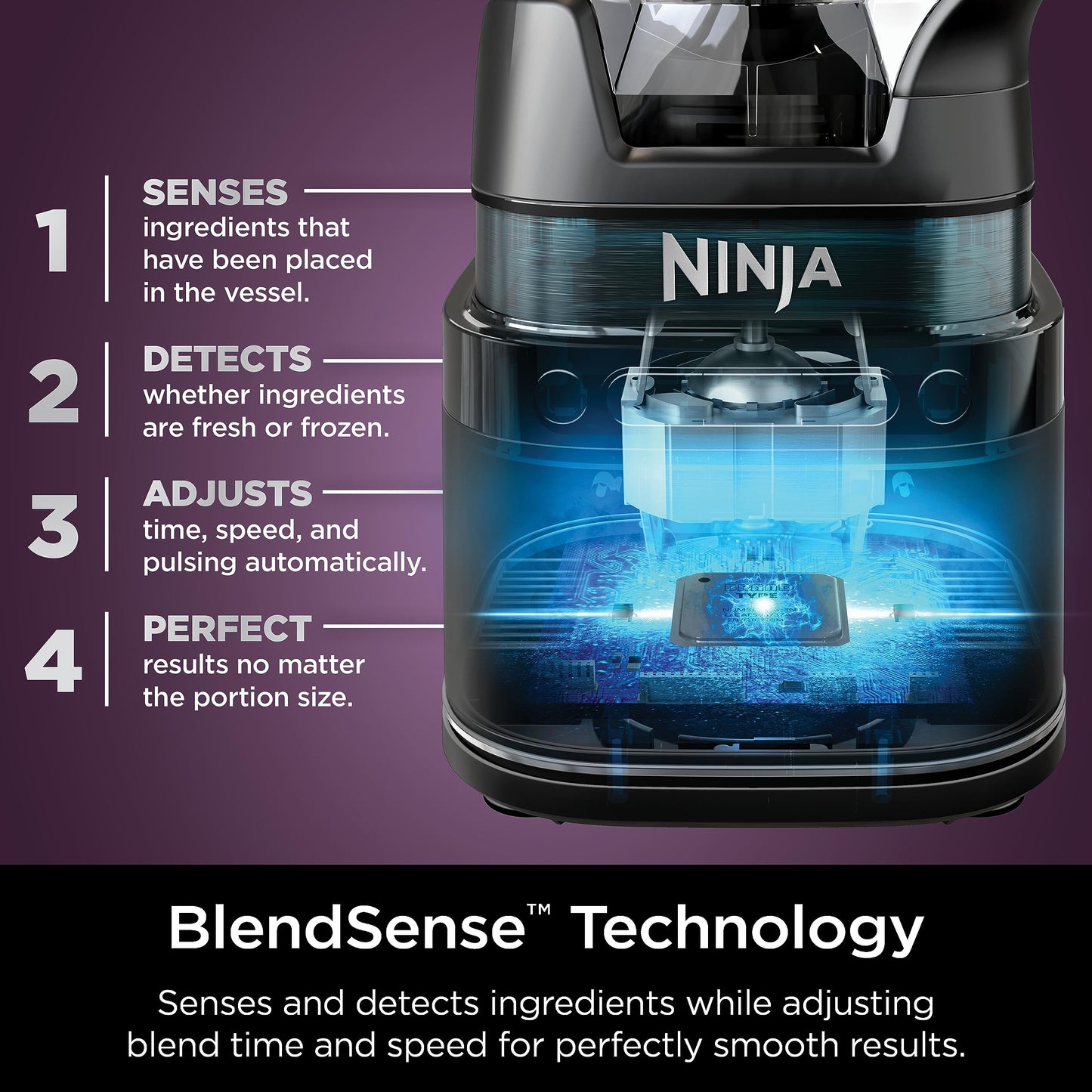 Ninja | All-in-One Blender & Food Processor | Best for Smoothies, Cookie Dough, Salsas, Cole Slaw & More | BlendSense Intelligence for Perfectly Smooth Results | 1800 Watt | Black | TB401