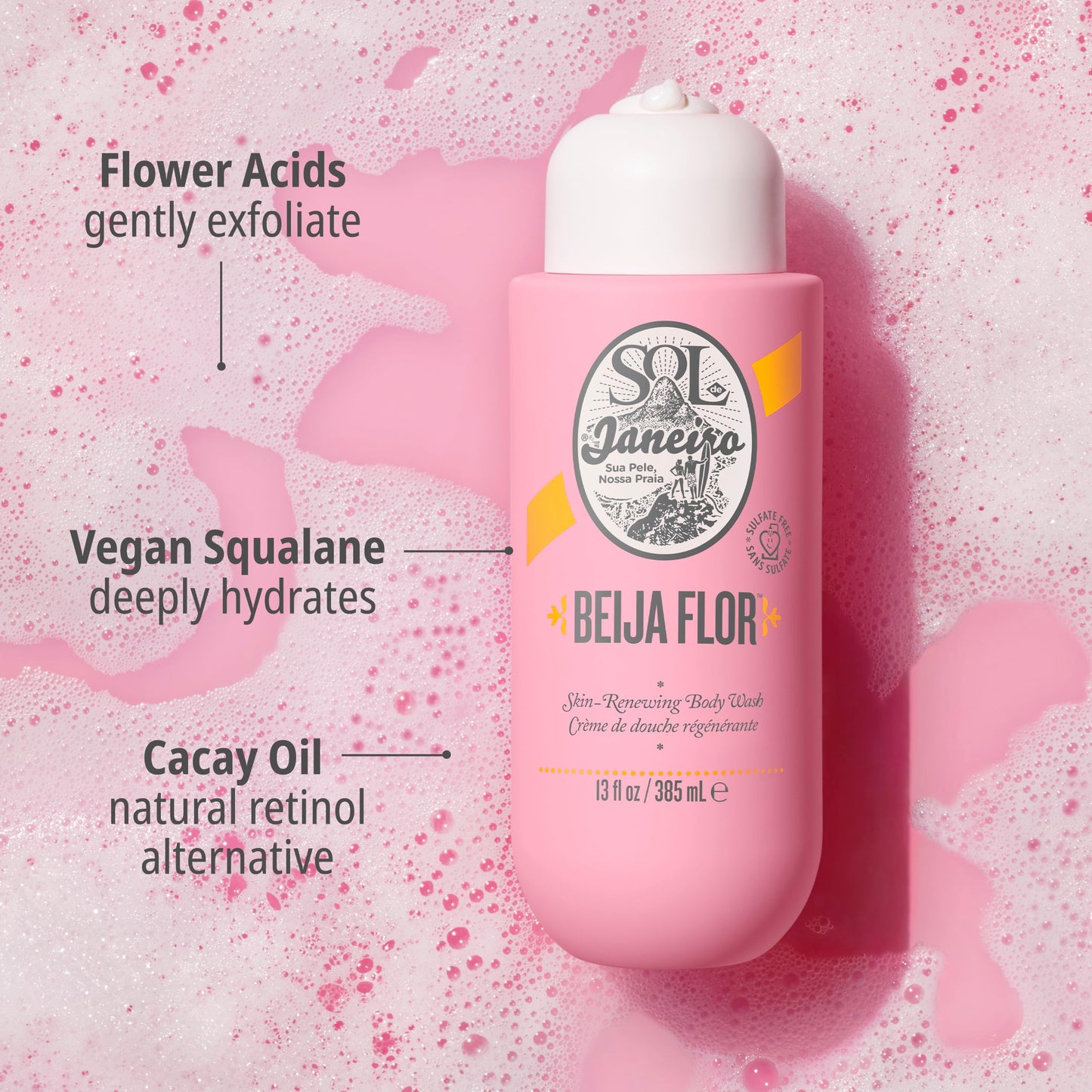 SOL DE JANEIRO Scent Your Shower Quad | Benefit Packed Body Wash Discovery Set | Brazilian Play, Beija Flor, Bom Dia, Delicia Drench | 3 fl oz. | Amazon Exclusive