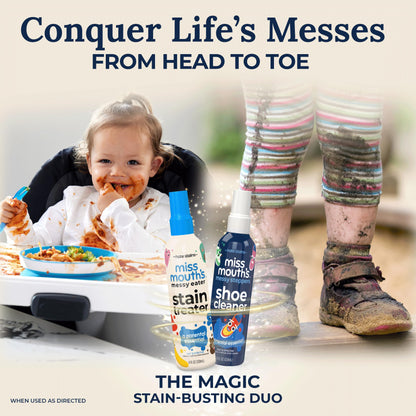 Miss Mouth's Messy Eater Stain Treater and Messy Steppers Shoe Cleaner Starter Pack
