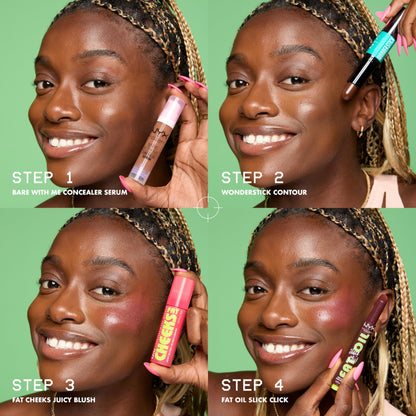 NYX PROFESSIONAL MAKEUP Fat Cheeks Liquid Blush, Buildable, Dewy Blush with Long-Lasting 12HR Wear - Fig Fizz (Soft Peach)