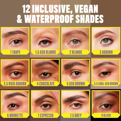 NYX PROFESSIONAL MAKEUP Micro Brow Pencil (Ash Brown) + Brow Glue (Clear), 2-Pack Bundle