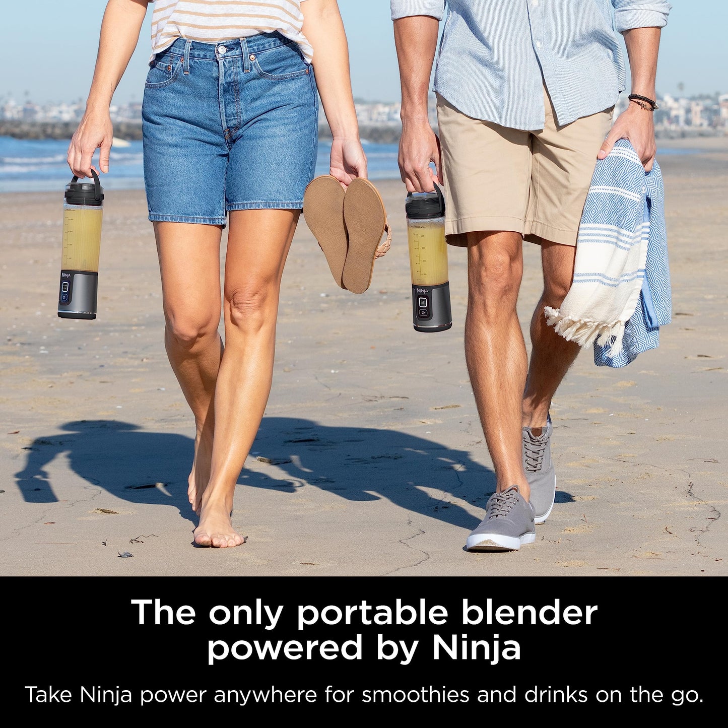 Ninja Blast Portable Blender, Cordless, 18oz. Vessel, Personal Blender for Shakes & Smoothies, BPA Free, Leakproof Lid, USB-C Rechargeable, Black, BC151BKC (Canadian Version)