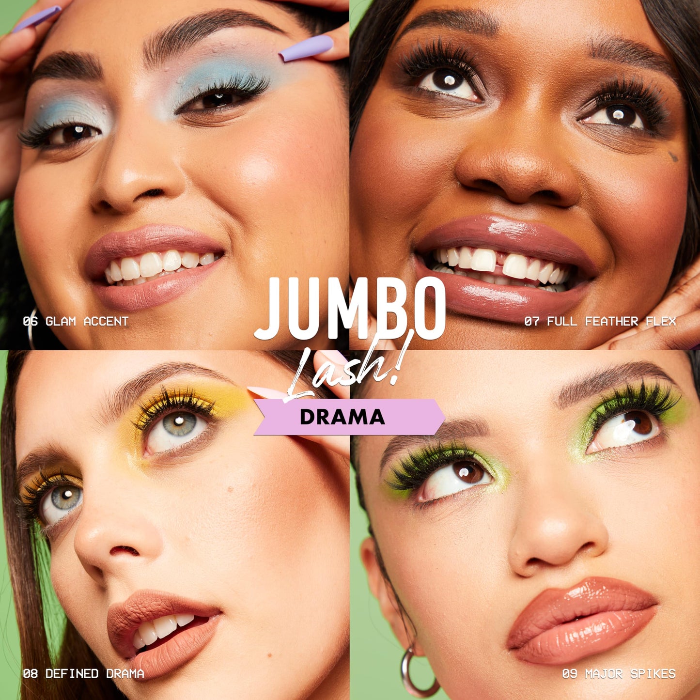 NYX PROFESSIONAL MAKEUP Jumbo Lash! Vegan False Eyelashes, Up to 12HR Wear, Reusable Fake Lashes - Defined Drama