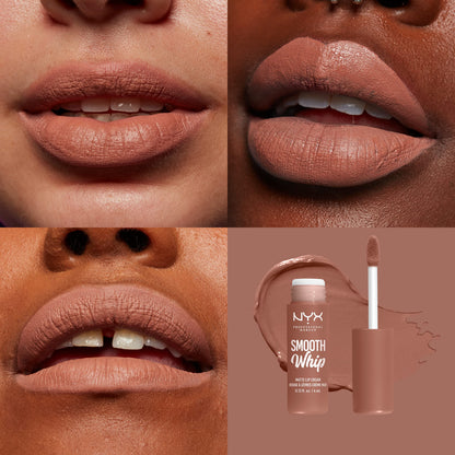 NYX PROFESSIONAL MAKEUP Smooth Whip Matte Lip Cream, Long Lasting, Moisturizing, Vegan Liquid Lipstick - Pancake Stacks (Cool Beige Nude)