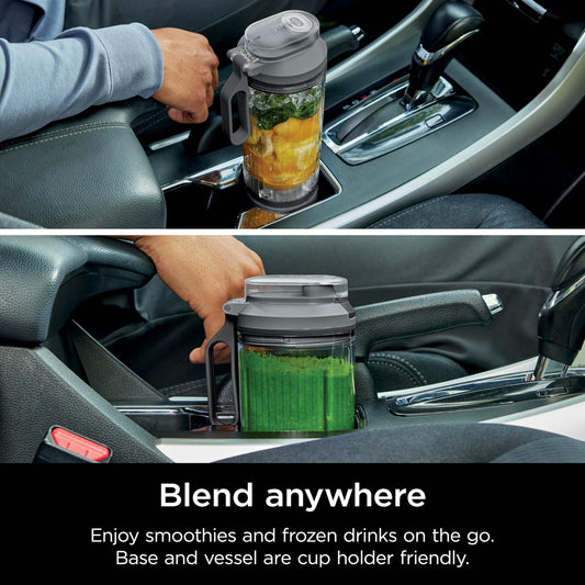 Ninja BC251GY Blast Max Personal Cordless Blender for Smoothies, Blend, Ice Crush, 22 oz. Twist & Go Vessel, Gray - Certified Refurbished