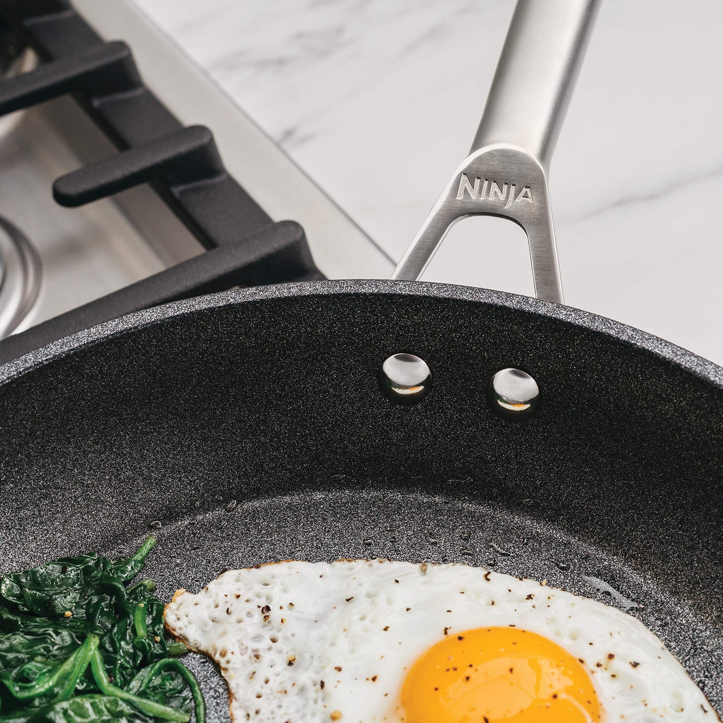 Ninja Foodi NeverStick Premium 12-Inch Fry Pan, Black (C30030C)